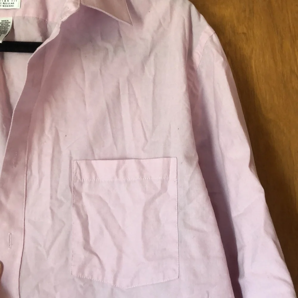 Van Heusen light pink button up shirt